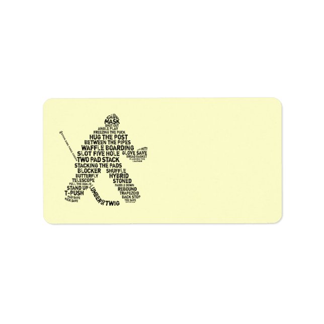 Étiquettes de adresse de hockey (Devant)