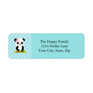 Étiquettes de adresse de Kawaii Panda