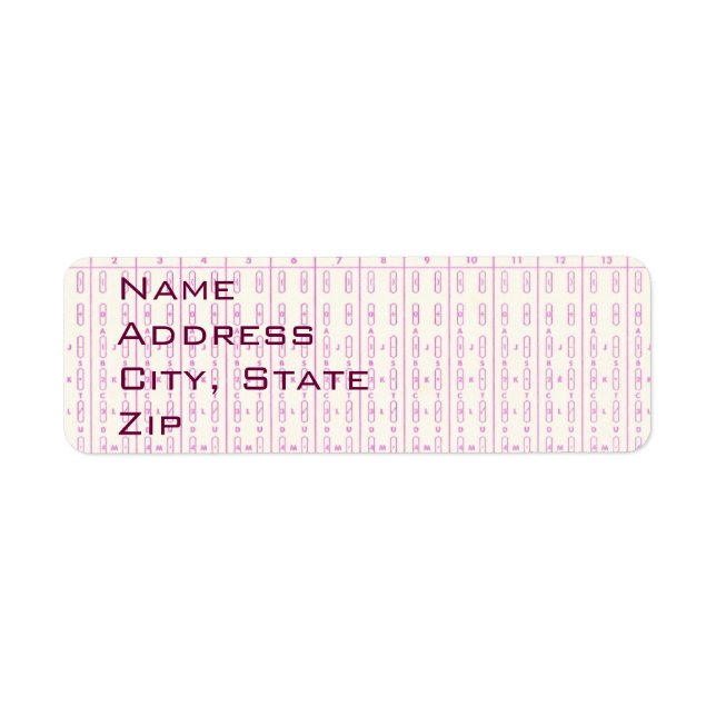 Étiquettes de adresse de la carte de détection de  (Devant)