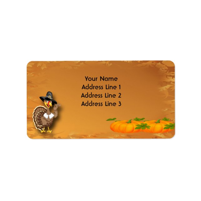 Étiquettes de adresse de la Turquie de bon (Devant)