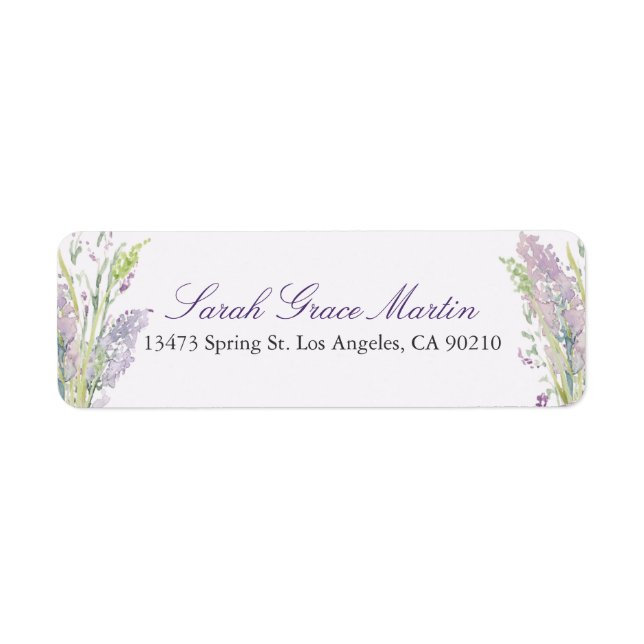 Étiquettes de adresse de lavande (Devant)