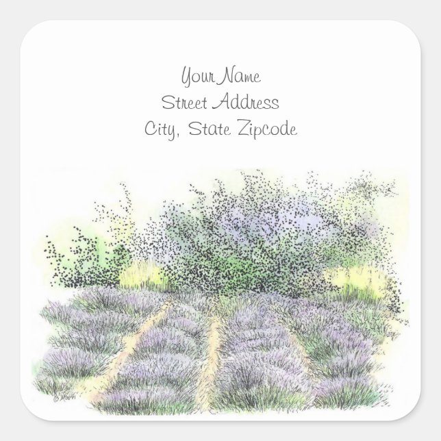 étiquettes de adresse de 'Lavender Field' (Devant)