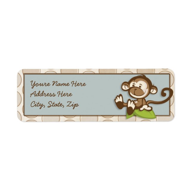 Étiquettes de adresse de Lil Cute Monkey (Devant)