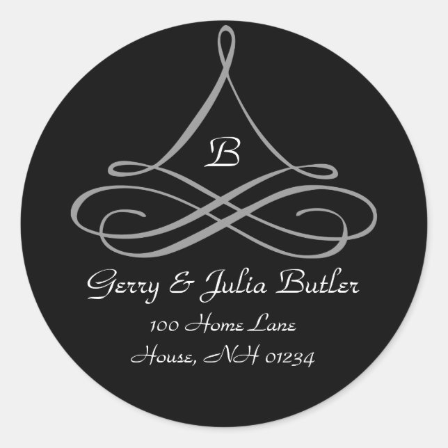 Étiquettes de adresse de l'ornement de défilement (Devant)