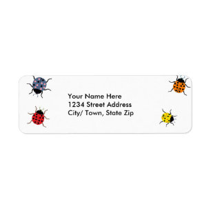 Étiquettes de adresse de Madame Bug Return