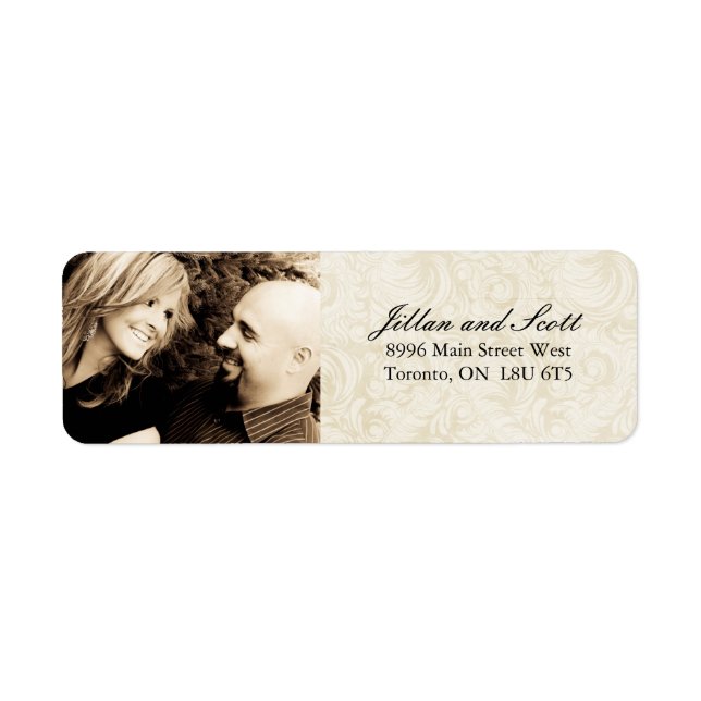 Étiquettes de adresse de mariage RSVP (Devant)