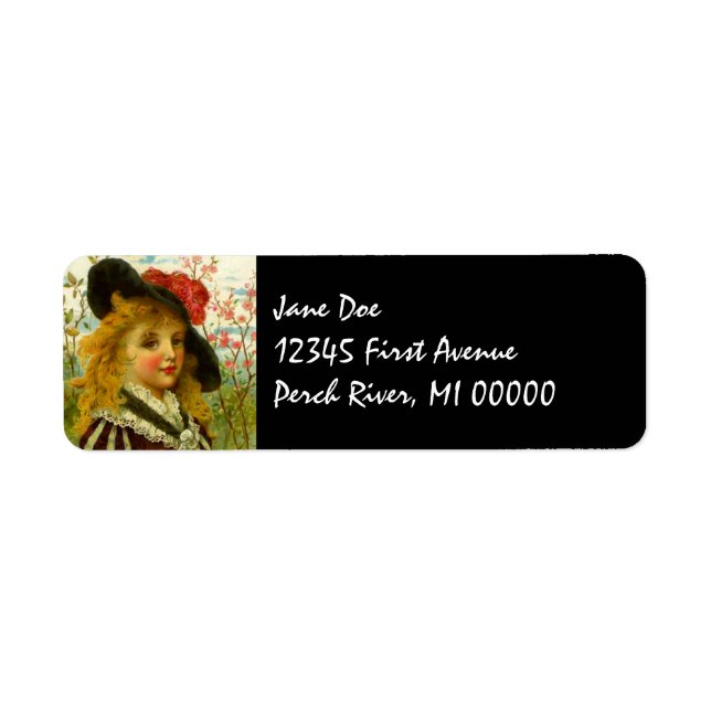 Étiquettes de adresse de mode vintage victorien éd (Devant)