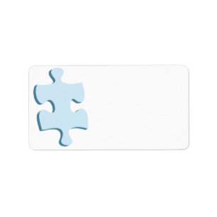 Étiquettes de adresse de morceau de puzzle