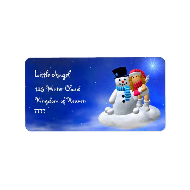 Étiquettes de adresse de neige (Devant)