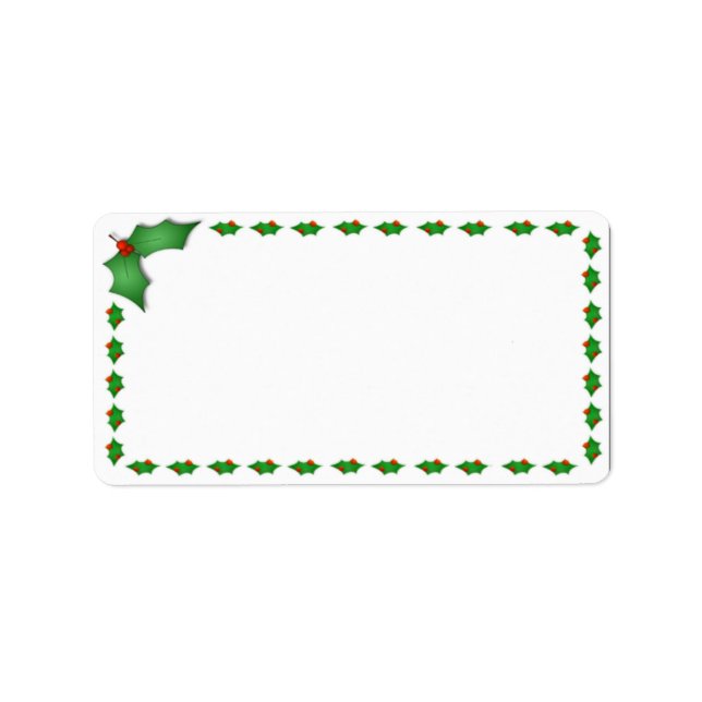 Étiquettes de adresse de Noël (Devant)