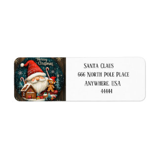 Étiquettes de adresse de Noël du Père Noël