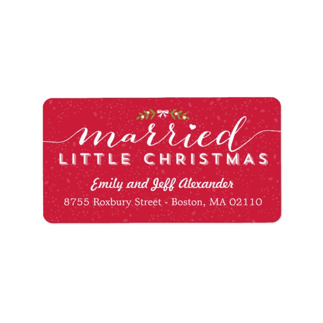 Étiquettes de adresse de Noël mariés (Devant)