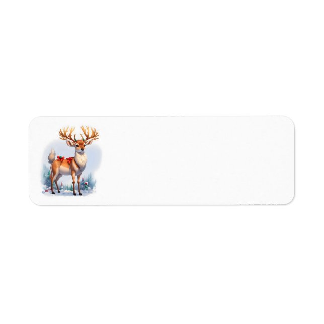Étiquettes de adresse de Noël Reindeer (Devant)