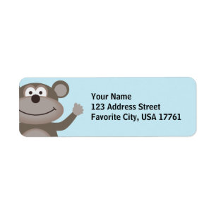 Étiquettes de adresse de ondulation de singe