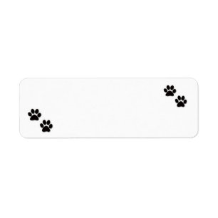 Étiquettes de adresse de "Pawprints"