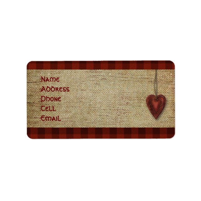 Étiquettes de adresse de pays (Devant)