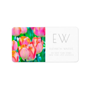ÉTIQUETTES DE ADRESSE DE PHOTOGRAPHIE DES FLEURS