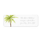 Étiquettes de adresse de plage de palmiers tropica