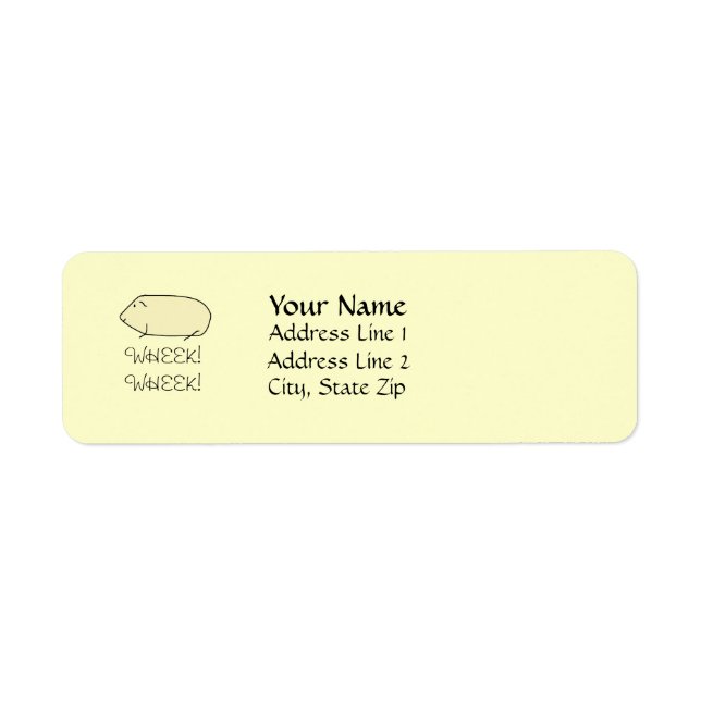 Étiquettes de adresse de porc de Guinée (Devant)
