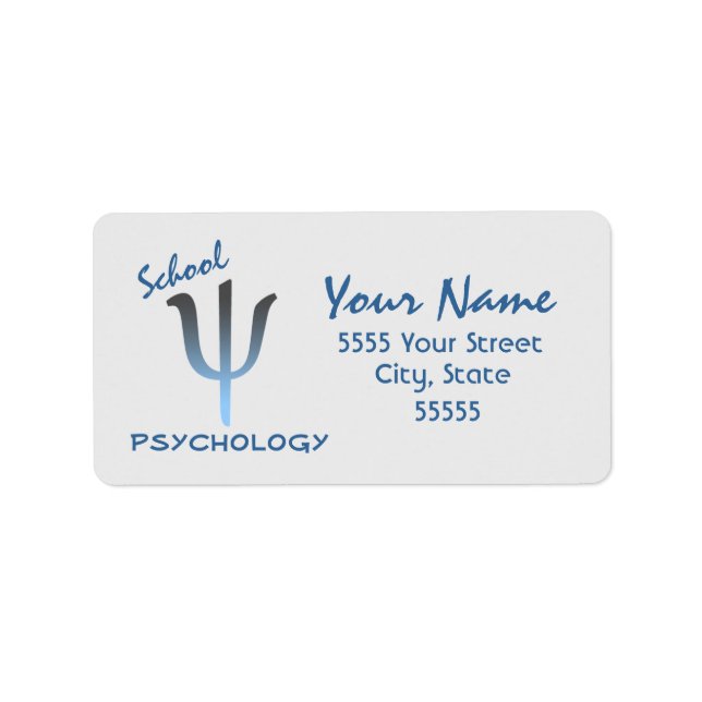 Étiquettes de adresse de psychologie scolaire mode (Devant)