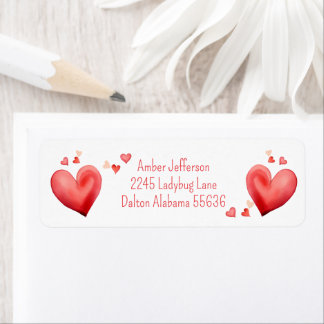 Étiquettes de adresse de Red Heart