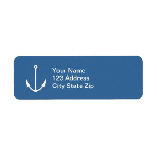 Étiquettes de adresse de retour d'ancre de bateau