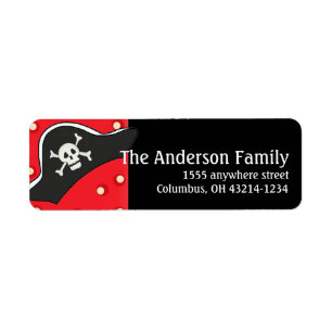 Étiquettes de adresse de retour de casquette de