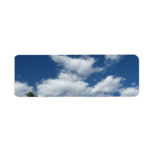 Étiquettes de adresse de retour de nuages blancs