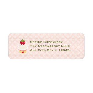 Étiquettes de adresse de retour de petit gâteau