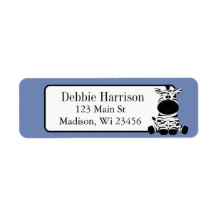 Étiquettes de adresse de retour de rayures faites