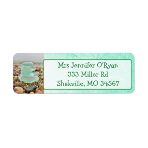 Étiquettes de adresse de retour de Seaglass de