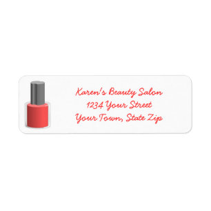 Étiquettes de adresse de retour de vernis à ongl