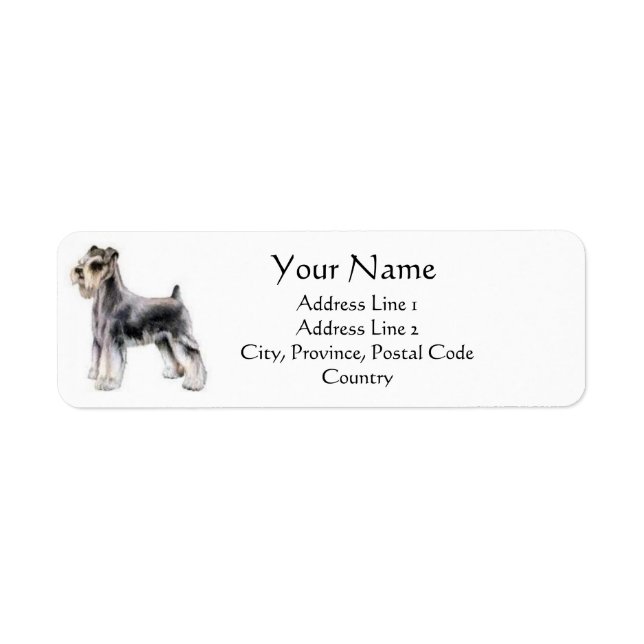 Étiquettes de adresse de Schnauzer miniature (Devant)