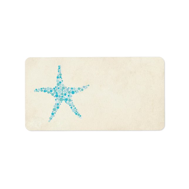 Étiquettes de adresse de Starfish Aqua Turquoise i (Devant)