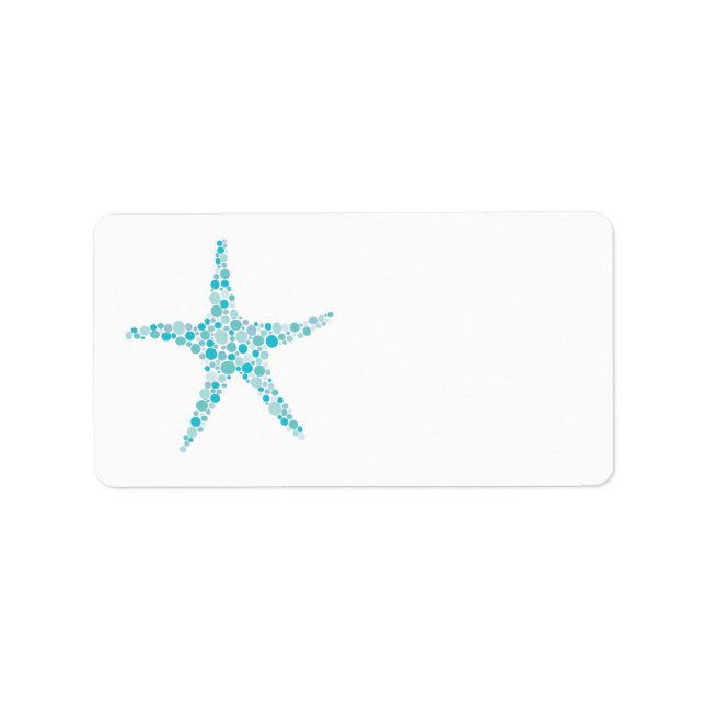 Étiquettes de adresse de Starfish Aqua Turquoise i (Devant)