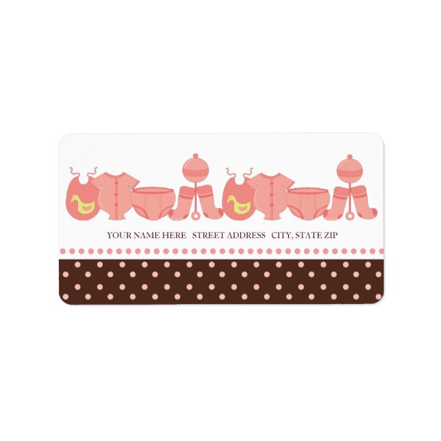 Étiquettes de adresse de Stuff pour bébé (Devant)