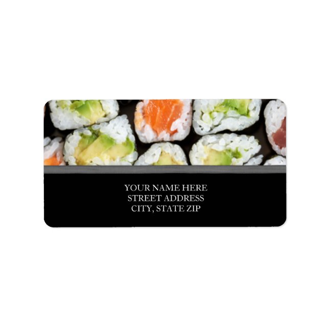 Étiquettes de adresse de sushi (Devant)