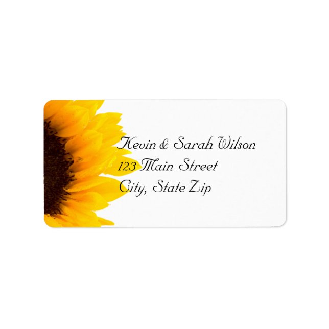 Étiquettes de adresse de tournesol (Devant)