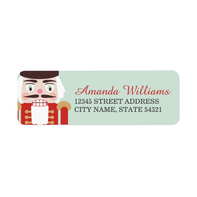Étiquettes de adresse de vacances Nutcracker (Devant)