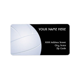Étiquettes de adresse de volleyball