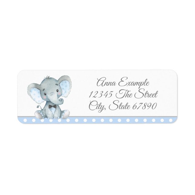 Étiquettes de adresse d'éléphants (Devant)
