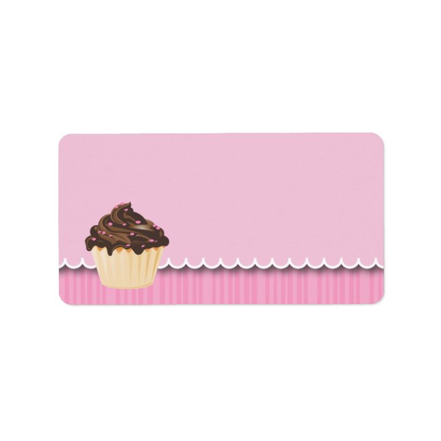 Étiquettes de adresse d'entreprise Cupcake (Devant)