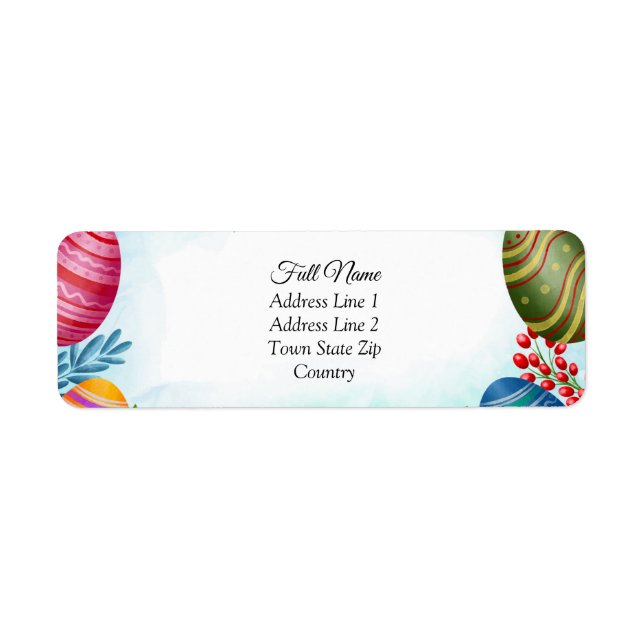 Étiquettes de adresse des oeufs de Pâques (Devant)