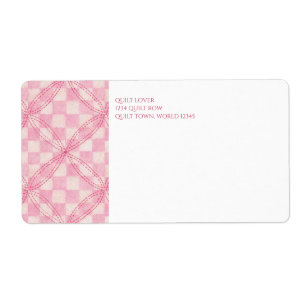 Étiquettes de adresse d'expédition PINK CHECK QUIL