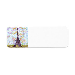 Étiquettes de adresse d'herbe de ciel de
