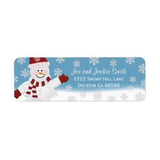 Étiquettes de adresse d'hiver