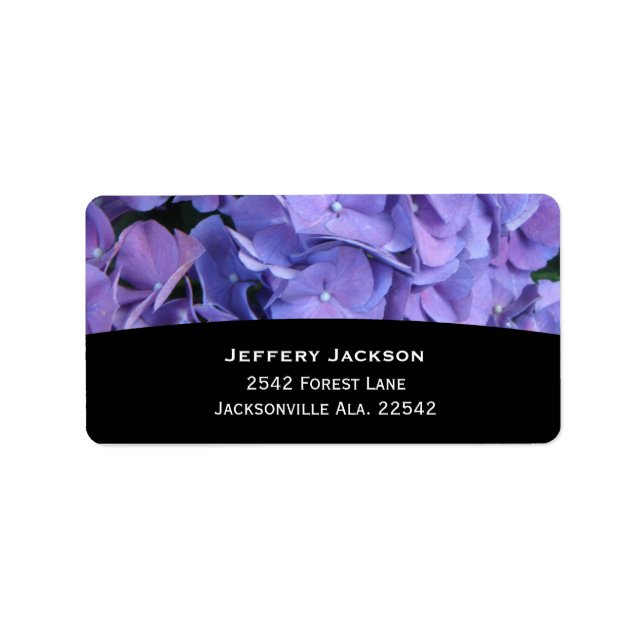 Étiquettes de adresse d'Hydrangea (Devant)