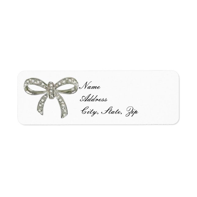 Étiquettes de adresse Diamond Bow (Devant)