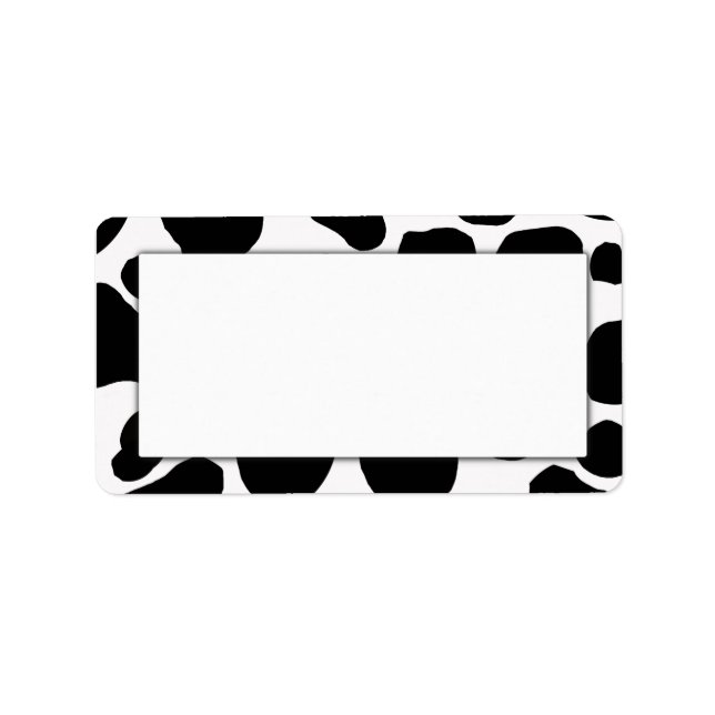 Étiquettes de adresse d'impression de vache (Devant)