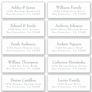 Étiquettes de adresse d'invités Mariages personnal